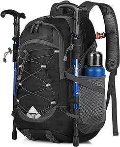 Zaino Trekking 40 Litri, Zaino Ultraleggero Pieghevole, Impermeabile